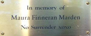 The bench plaque