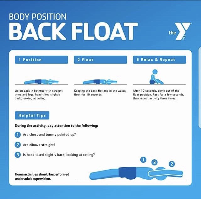 Learn to float in the tub