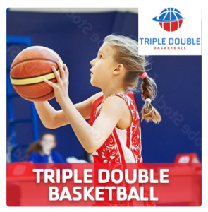 Triple Double Basetkball Girl Button at the Westport Weston Family YMCA